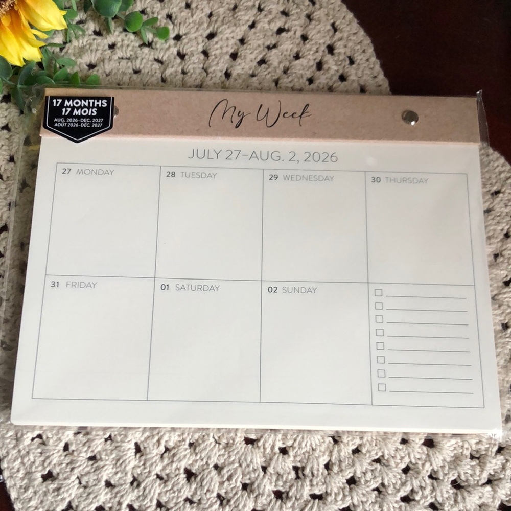 My Week Desk Pad Calendar 2027